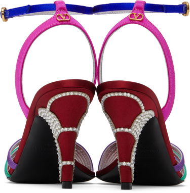 Tilbehør Valentino Valentino Garavani Ladycrush Satin Heeled Sandals Flerfarvet | 6W2S0LD3CXN, 1