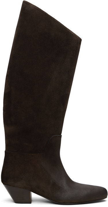 Tøj Marsèll Marsell Goccio Reversed Leather Tall Boots Brun | MW8341 P024, 0