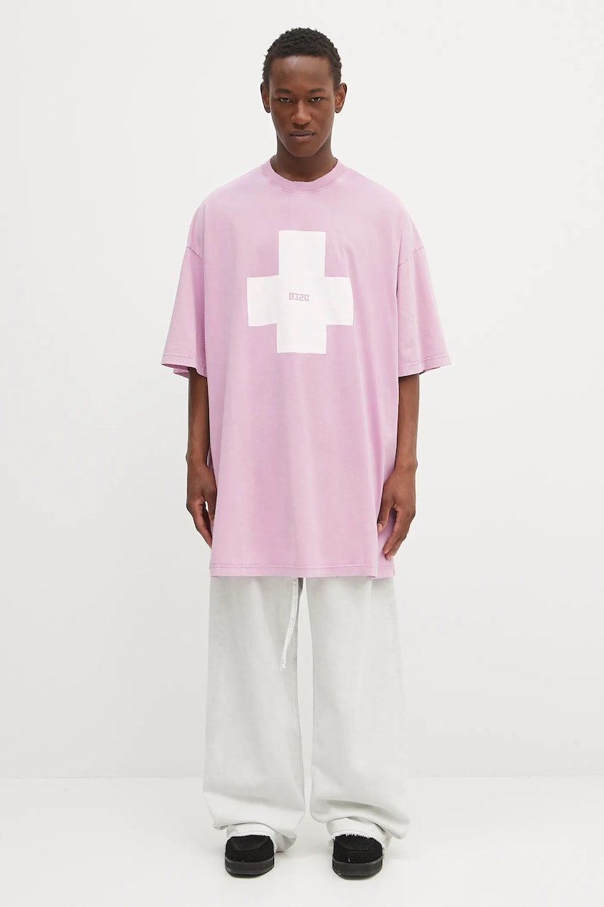 T-shirt 032C 032C 'Point Zero' Print T-Shirt Lyserød | S25.URC.0152.850, 0