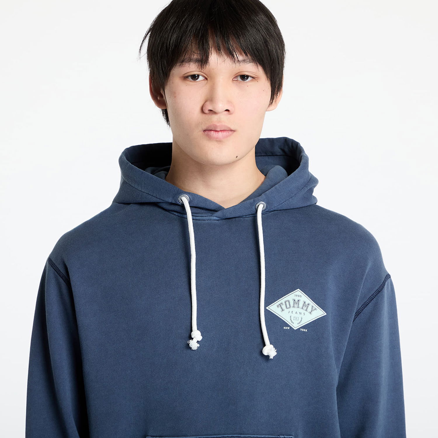 Sweatshirt Tommy Hilfiger Tommy Jeans Relaxed Varsity Graphic Hoodie Blå | DM0DM20840 C1G, 1