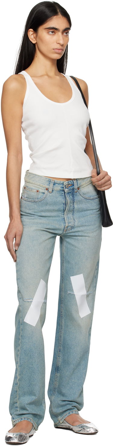 Jeans Maison Margiela MM6 Maison Margiela Distressed Taped 5 Pocket Jeans Blå | S52LA0248 M30019, 3