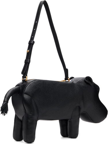 Håndtaske Thom Browne Thom Browne Pebble Grain Hippo Baguette Bag Sort | UAG226A-00198, 1