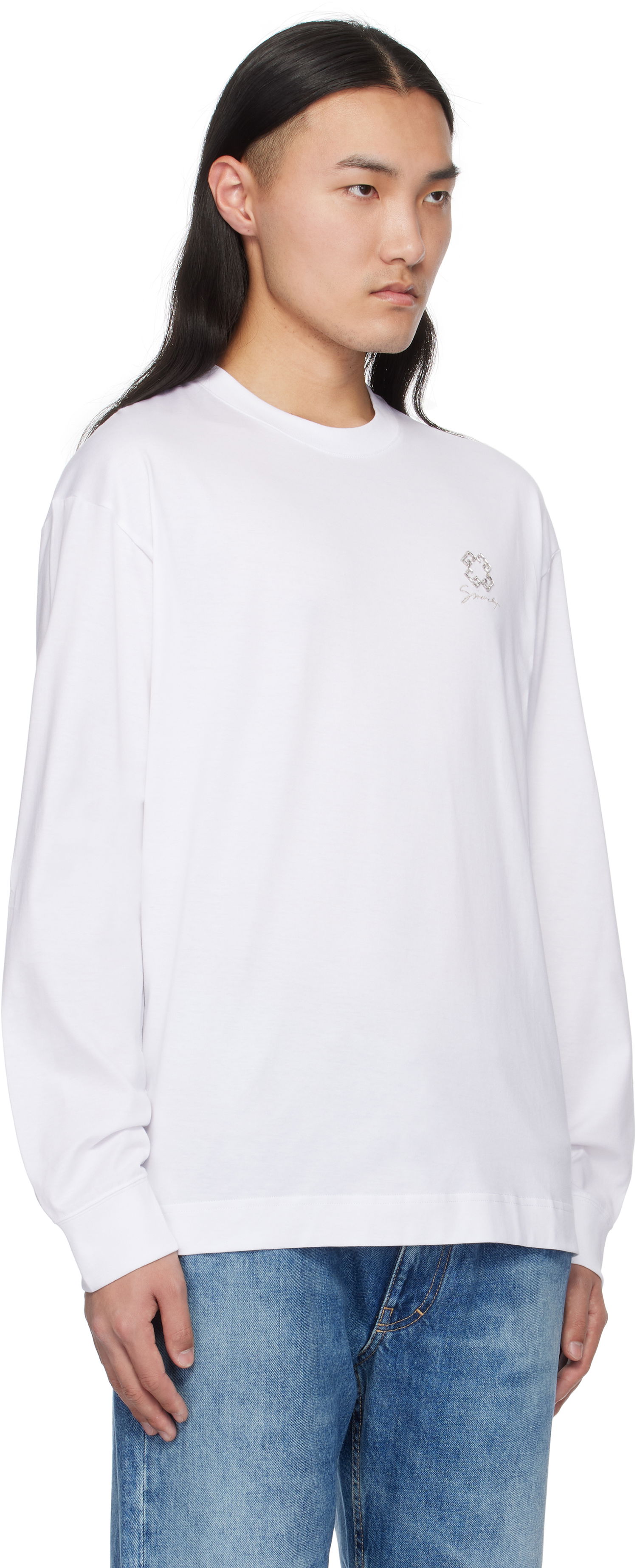 T-shirt Givenchy Crystals 4G T-Shirt Hvid | BM71MH3YPP100, 1