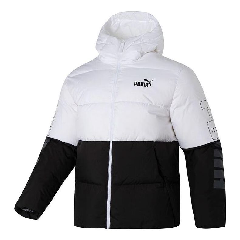Puffer jakke Puma Colorblock Puffer Jacket Sort | 678720-02, 0