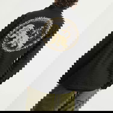 Skjorte Maharishi Polar Bear Chimera Embroidered Ripstop Shirt Sort | 7089-BLK, 3