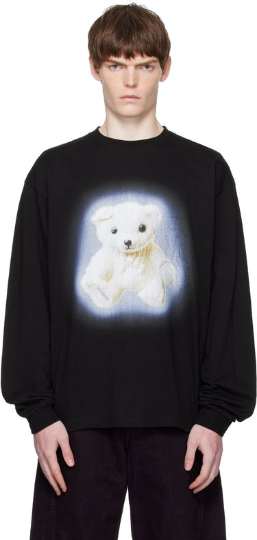T-shirt We11done We11done Glow Teddy Long Sleeve T-Shirt Sort | WD-TT2-25-775-U-BK, 0