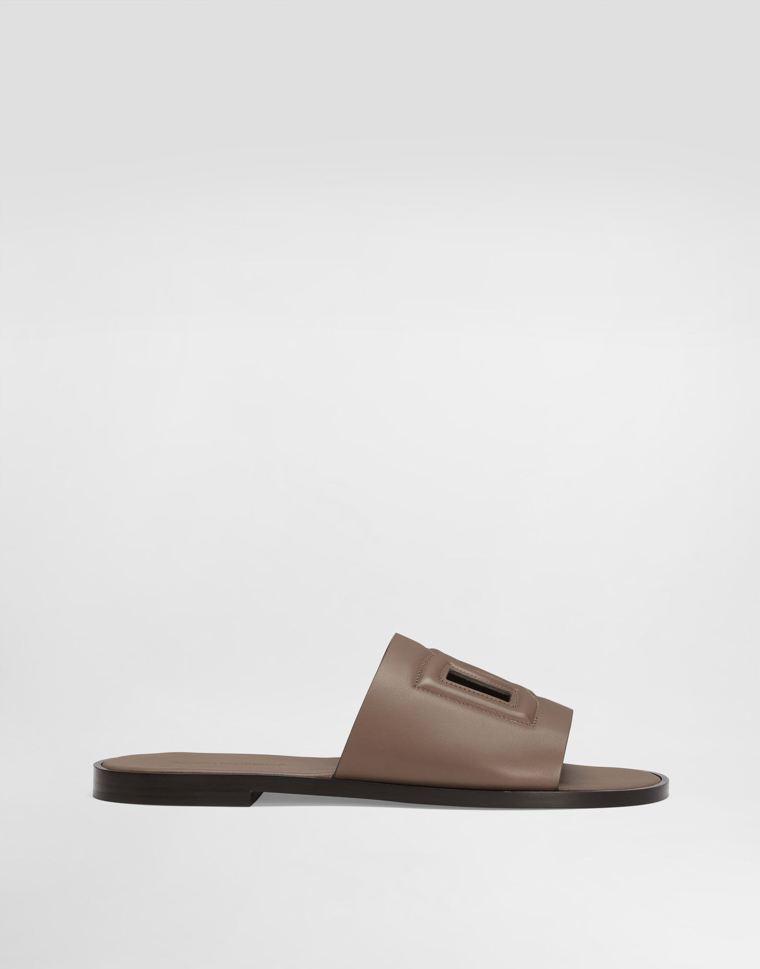 Tilbehør Dolce & Gabbana Dolce & Gabbana Calfskin Slides Beige | A80397AO6028K327, 0