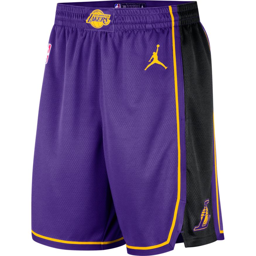Shorts Jordan Dri-FIT NBA Los Angeles Lakers Statement Edition Swingman Basketball Shorts Lilla | DO9432-504, 0