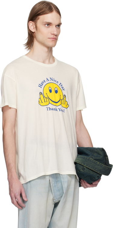 T-shirt R13 R13 'Have A Nice Day' Relaxed T-Shirt Hvid | R13WK141-K120B, 4
