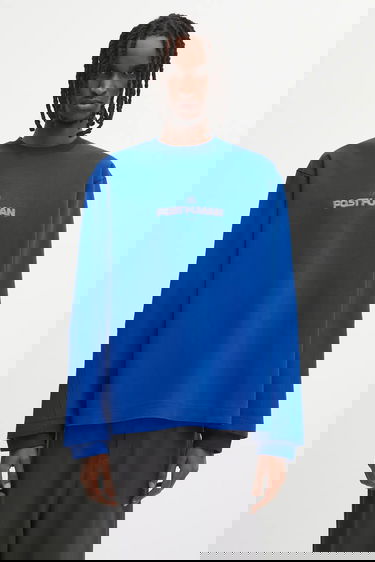 Sweatshirt ADER ERROR Oversized POST-HUMAN Graphic Sweatshirt Blå | BO01FWSW0107BL, 0