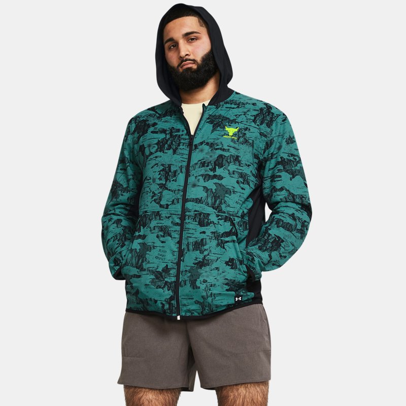 T-shirt Under Armour Project Rock Iso Tide Hybridjacke für Herren Hydro Teal Grøn | 1383215-449