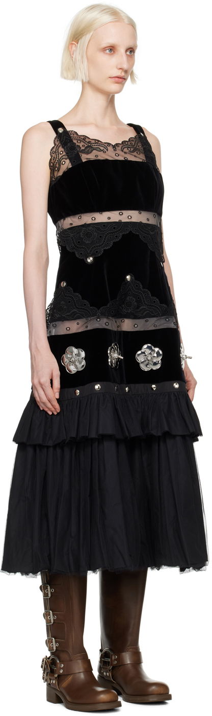 Kjole Chopova Lowena Chopova Lowena Combo Midi Dress Sort | 1251, 1