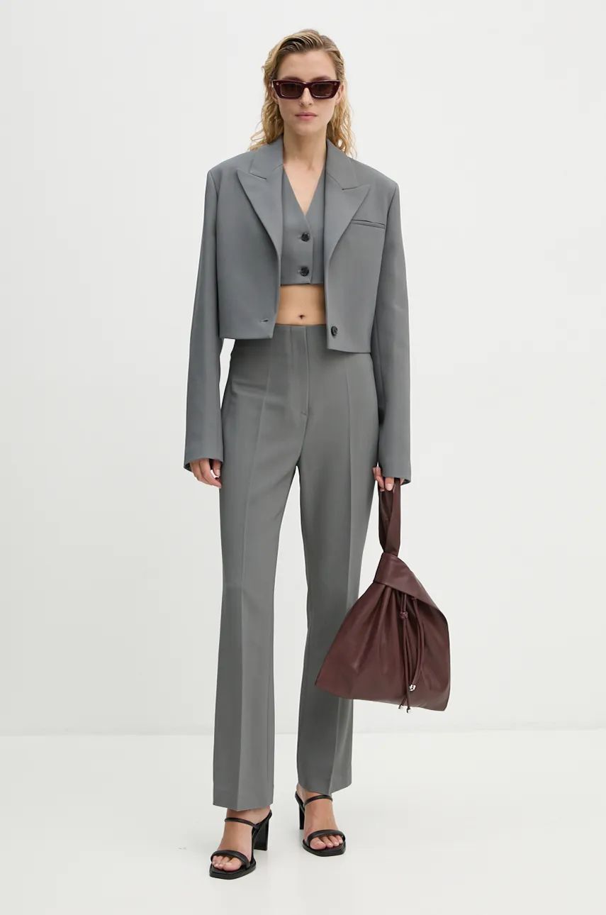 Bukser Nanushka Erinna High Waist Pants Grå | NW24PFOW18055, 1