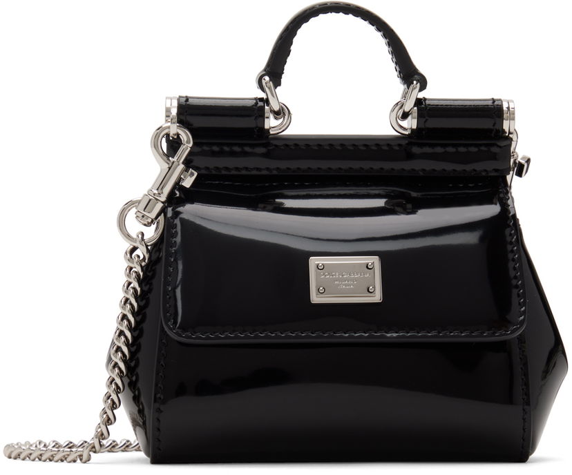 Håndtaske Dolce & Gabbana Black Kim Kardashian Mini Sicily Bag Sort | BB6494 AI413