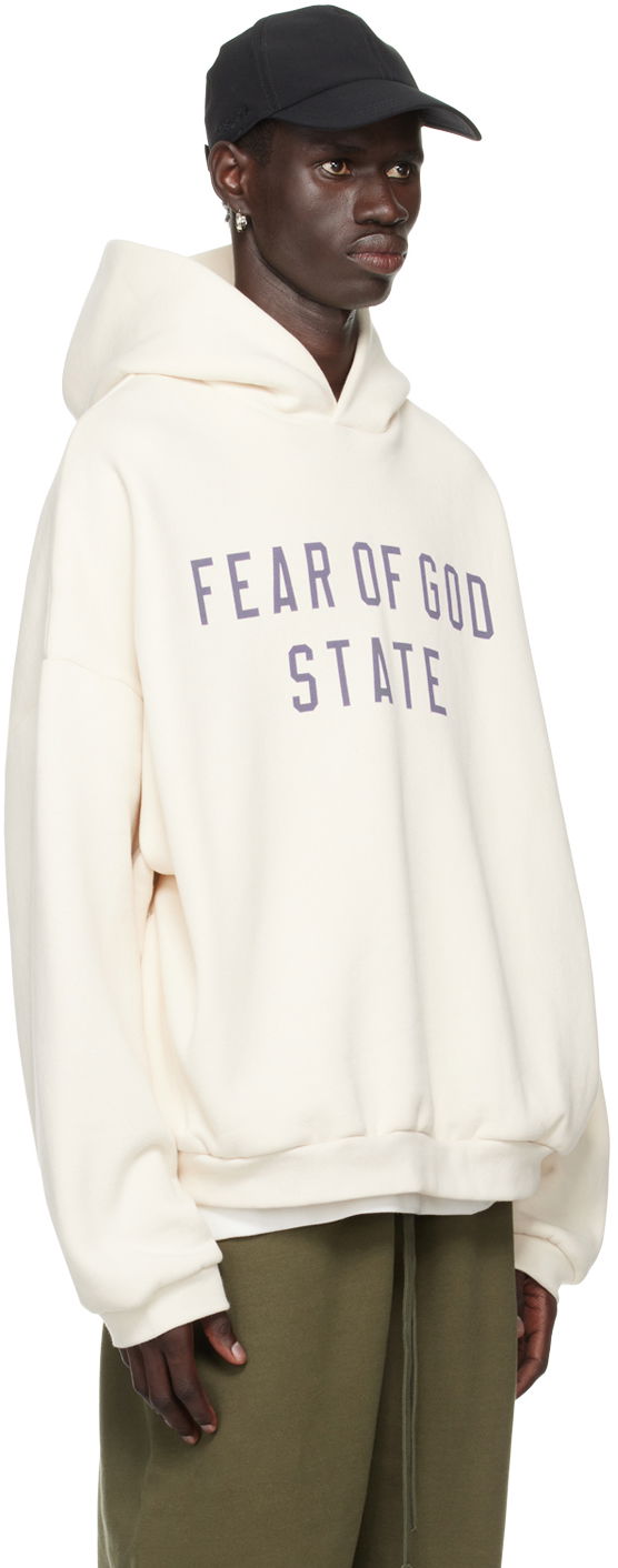 Sweatshirt Fear of God Essentials Logo Print Hoodie Hvid | 192BT246252F, 1