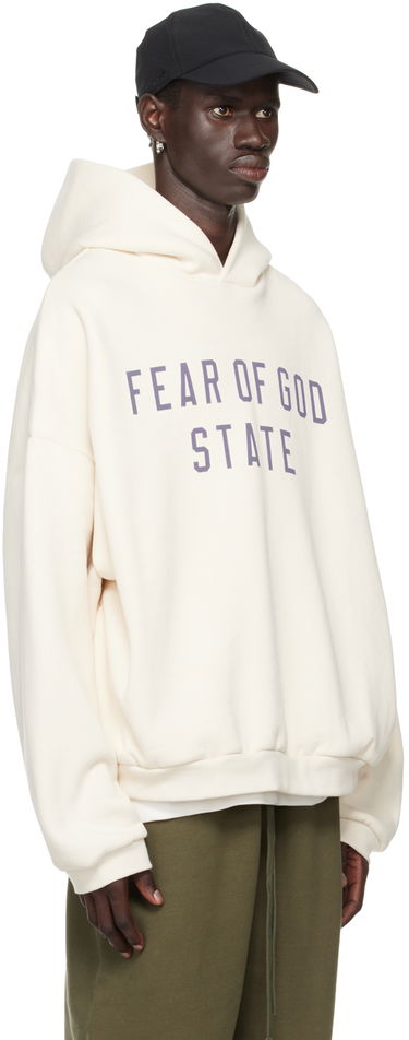 Sweatshirt Fear of God Essentials Logo Print Hoodie Hvid | 192BT246252F, 1