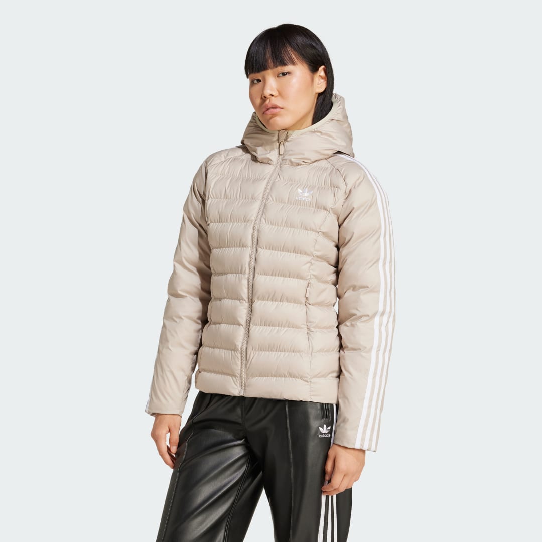 Puffer jakke adidas Performance Slim Fit Puffer Jacket Beige | IW5850, 0