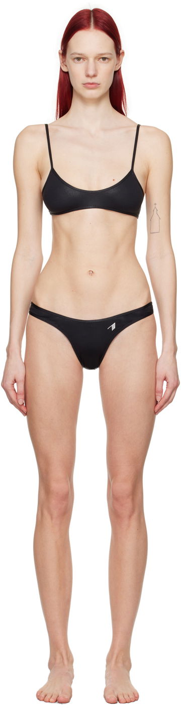 Badetøj The Attico Attico Scoop Neck Bikini Sort | 243WBB90 PA63