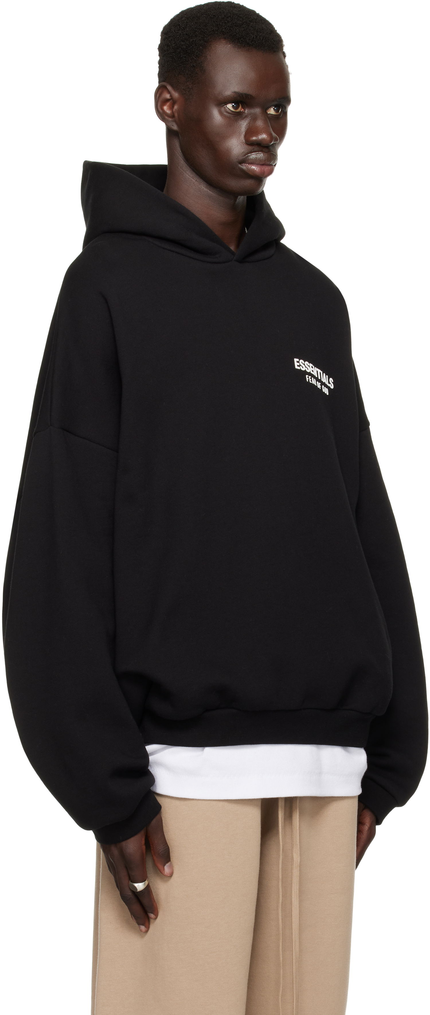 Sweatshirt Fear of God Fear of God ESSENTIALS Fleece Hoodie Sort | 192HO246250F, 1