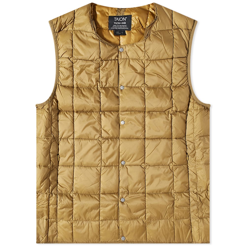 Vest TAION Crew Neck Down Vest Beige | TAION-004-BGE, 0