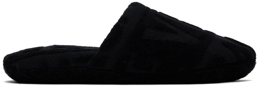 Sneakers og sko Versace Allover Towel Slippers Sort | ZSLB00009_1A07545