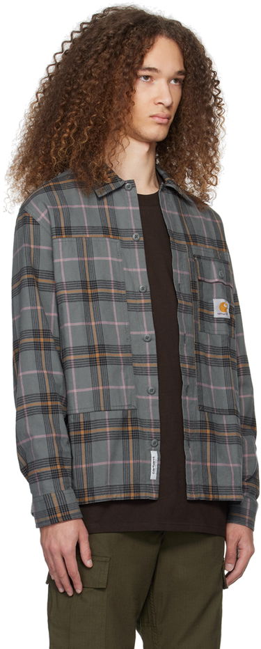 Skjorte Carhartt WIP Plaid Long Sleeve Button-Up Shirt Grøn | I032903, 1
