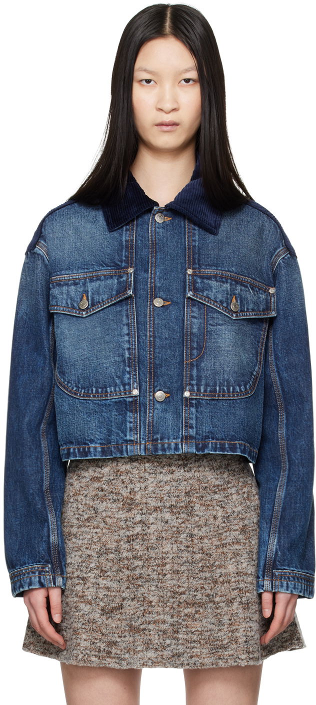 Frakker Stella McCartney Denim Jacket with Collar Blå | 6D02903SPH82, 0