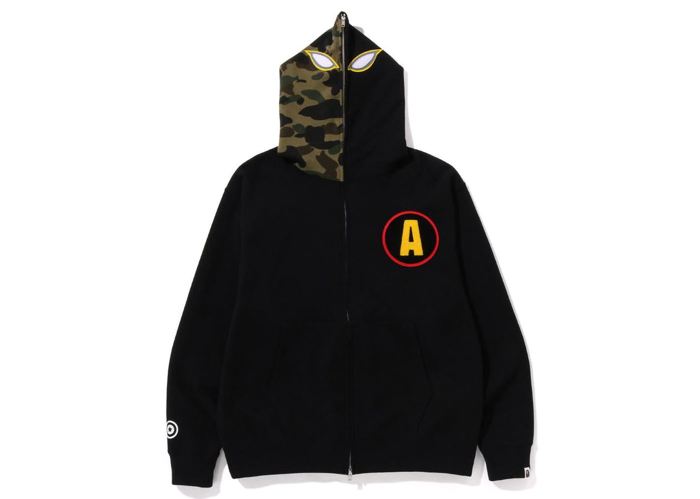 Sweatshirt BAPE Shadow Relaxed Fit Full Zip Hoodie Sort | 1J30-115-001, 0