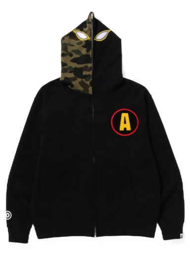 Sweatshirt BAPE Shadow Relaxed Fit Full Zip Hoodie Sort | 1J30-115-001