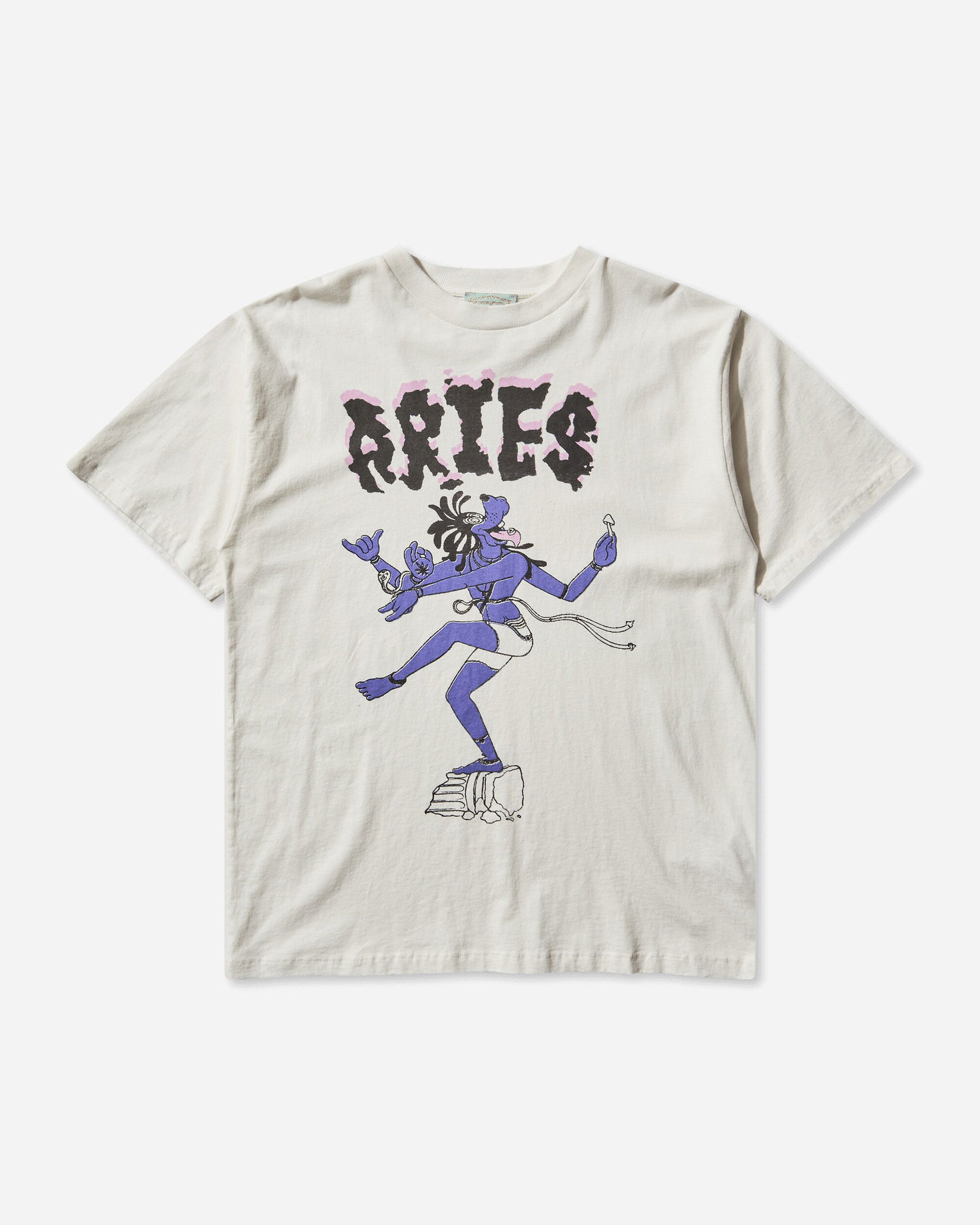 T-shirt Aries The Destroyer Faded T-Shirt Beige | AR6002004 Off White, 1