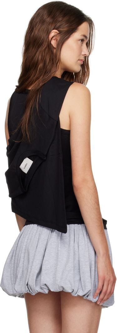 Tanktop Coperni Coperni Knotted Jersey Tank Top Sort | COPJS161F5009, 2