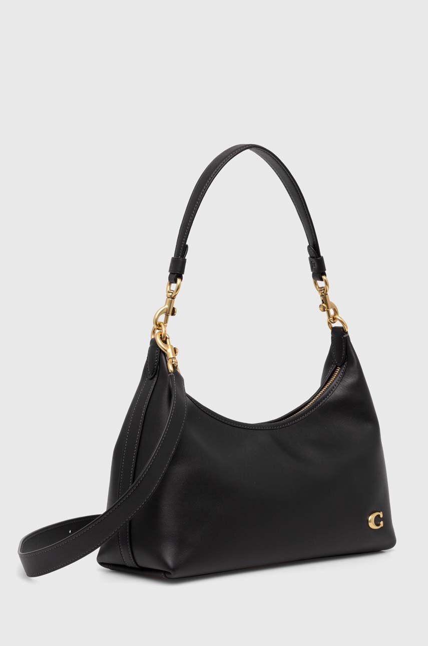 Skuldertaske Coach Leather Shoulder Bag Sort | CR981, 1
