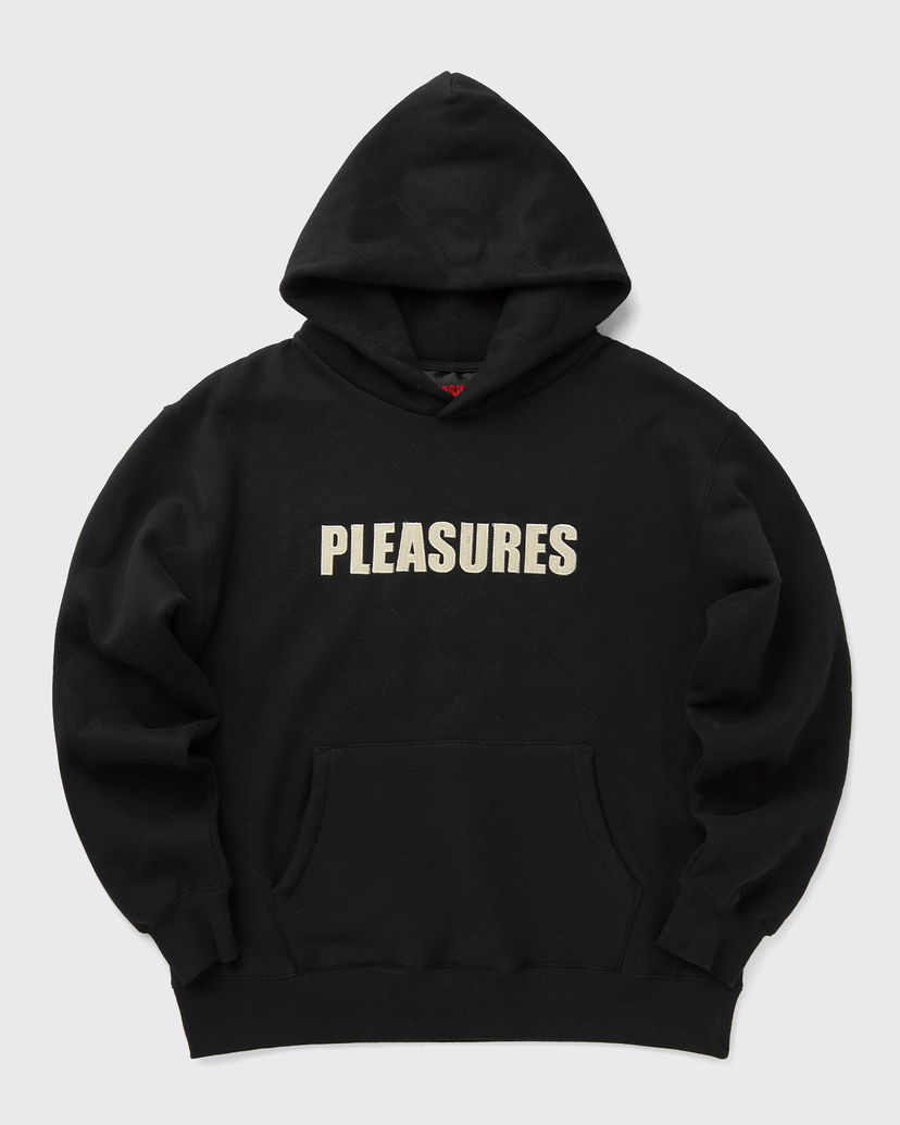 Sweatshirt Pleasures Pleasures Wave Quilted Hoodie Sort | P24W007-BLACK