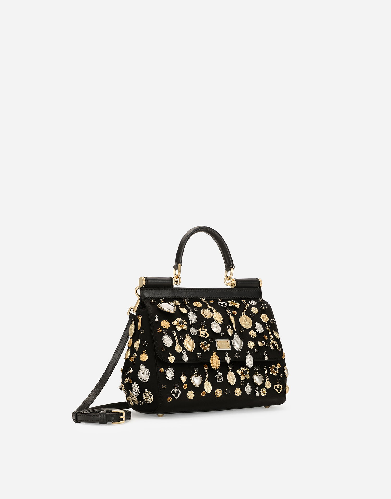Håndtaske Dolce & Gabbana Dolce & Gabbana Sicily Medium Handbag Sort | BB6003AV8878S574, 1
