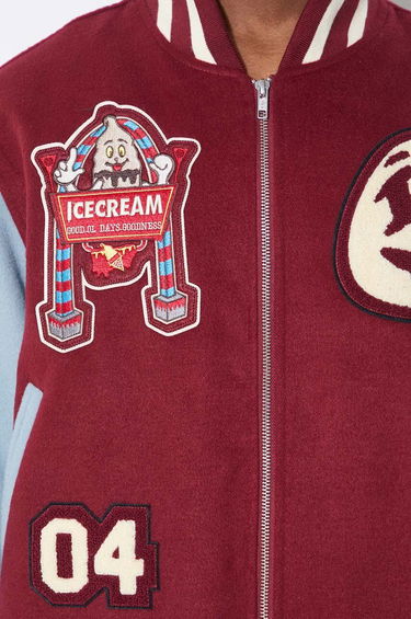 Bomberjakke BBC IceCream ICECREAM Diner Team Varsity Bomber Jacket Bourgogne | IC24106, 6