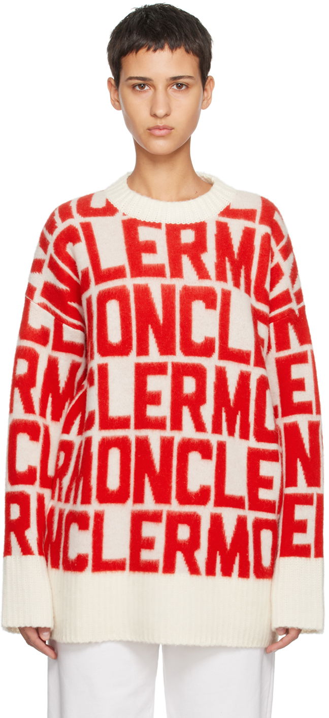 Sweater Moncler Jacquard Sweater Rød | I20939C00020M1241, 0