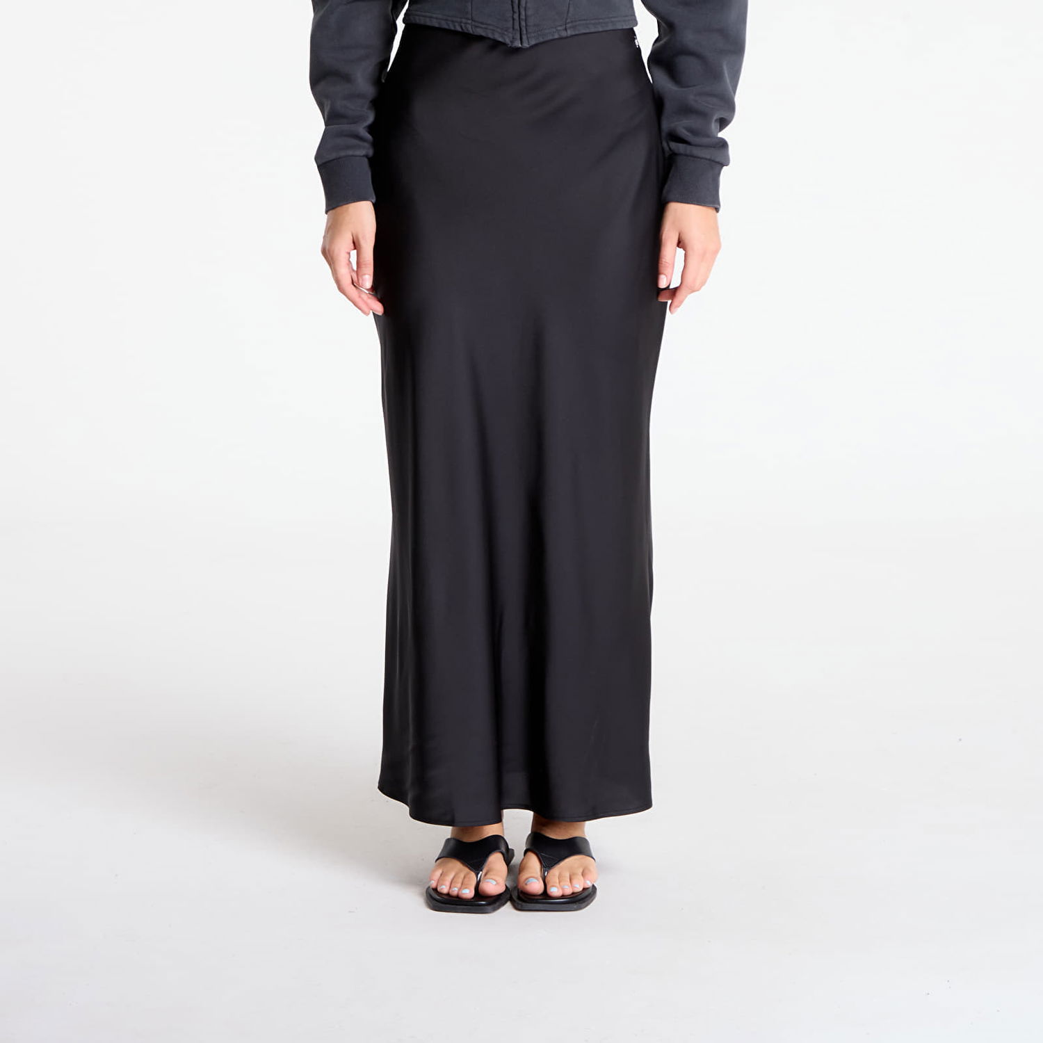 Nederdel GUESS GUESS Sibilla Long Satin Skirt Sort | W5YD55WF1T2-JBLK, 0