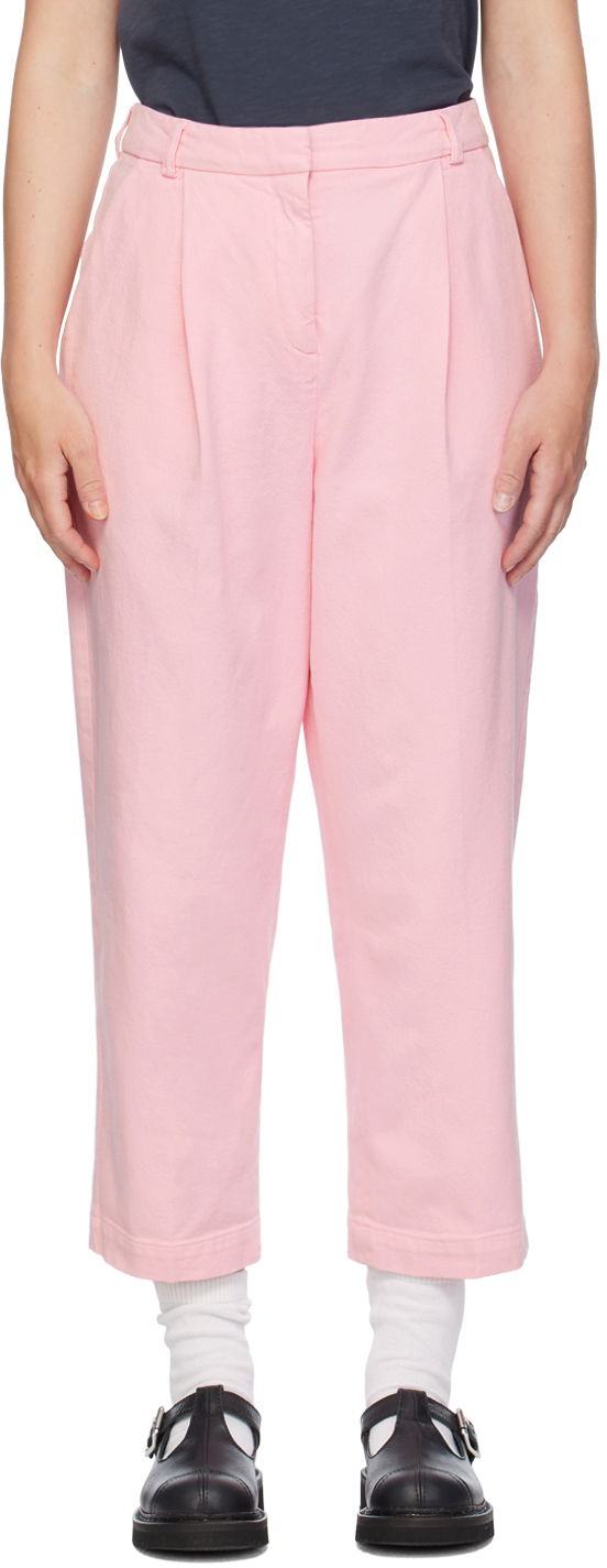 Bukser YMC Market Pleated Trousers Lyserød | Q4WMB