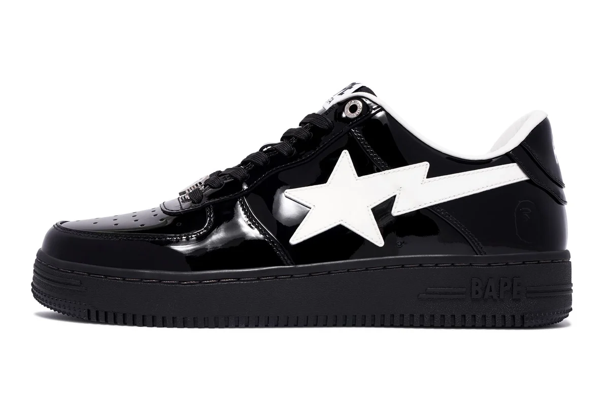 Sneakers og sko BAPE Bape Sta #2 Black/White Sort | 0ZXSHM191302M-BLK, 1