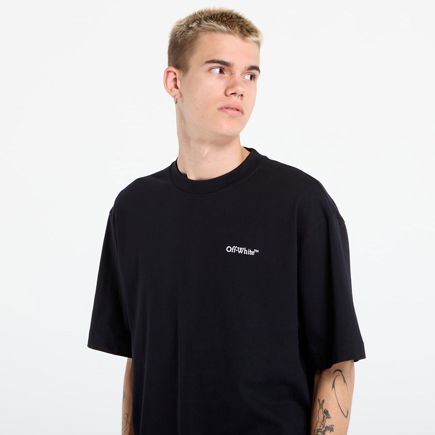 T-shirt Off-White Off-White Landscape Arrow Skate S/S Tee Sort | OMAA120F25JER0051001, 1