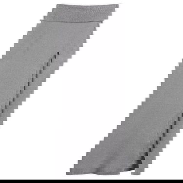 Nederdel SKIMS Textured Knit High Slit Long Skirt Grå | SK-SKT-9921W-DHG, 0