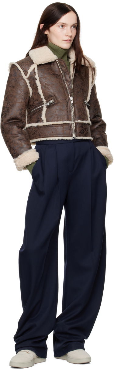 Bomberjakke STAND STUDIO Faux Leather and Sherpa Jacket Brun | 66402-9996, 3