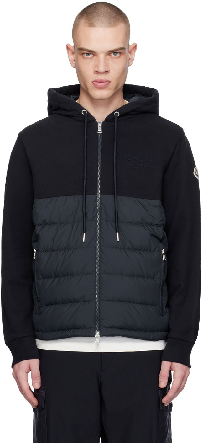 Jakke Moncler Embroidered Down Jacket Mørkeblå | J10918G0001389AE5, 0