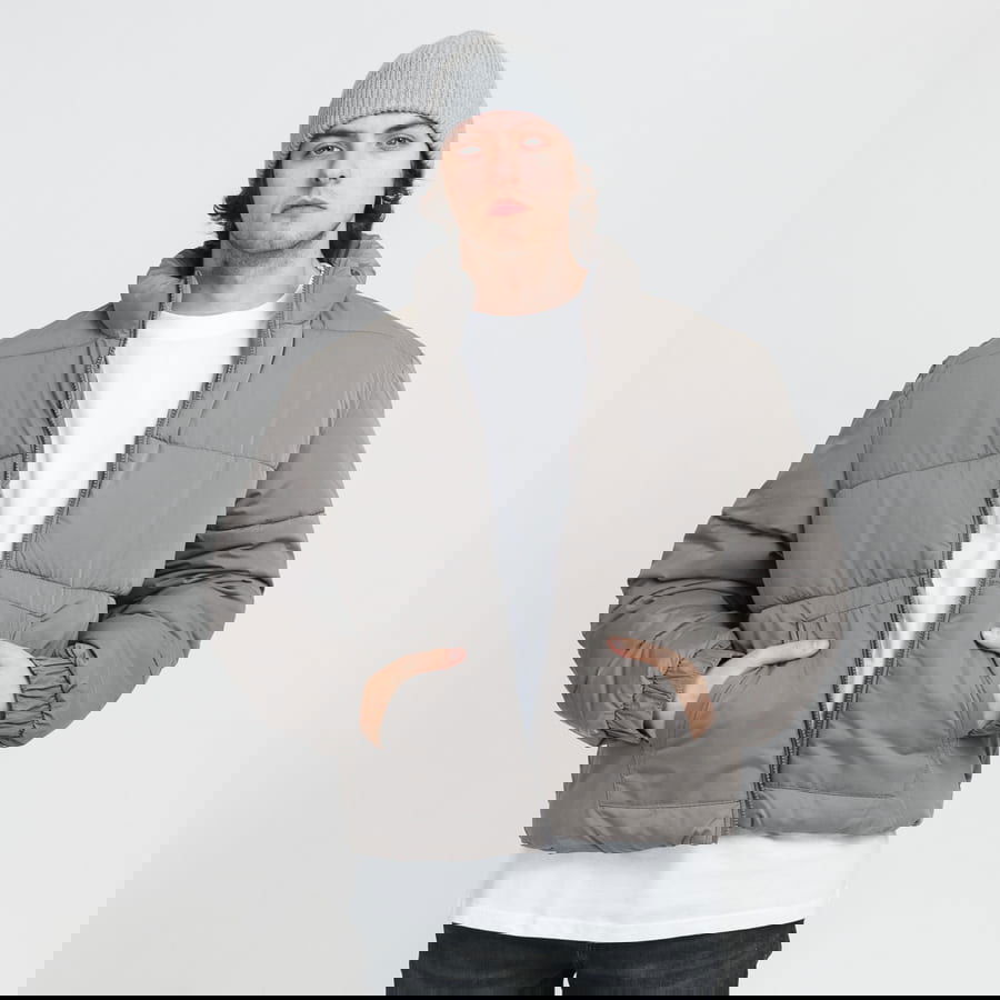 Puffer jakke Urban Classics Cropped Puffer Jacket Grå | TB4472, 0