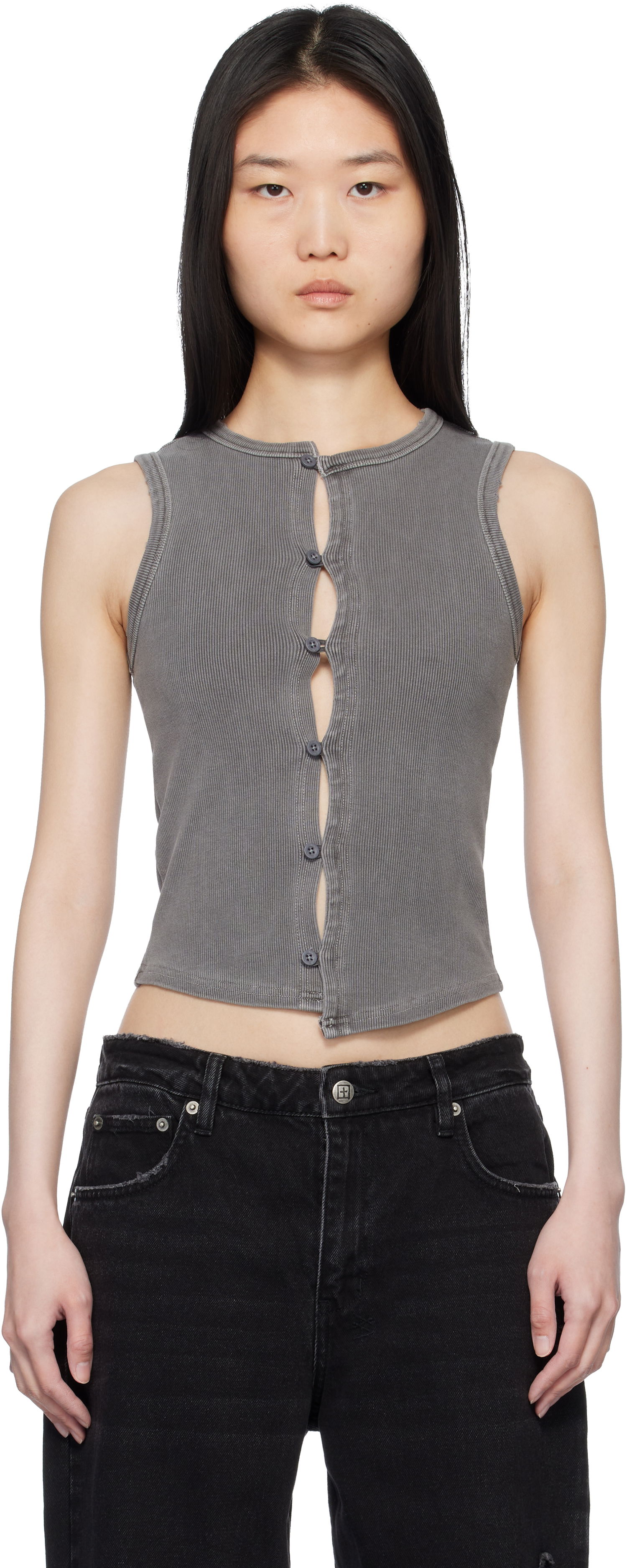 Tanktop Ksubi Ksubi Syndicate Xtra Rework Tank Top Grå | WPS25SI002, 0