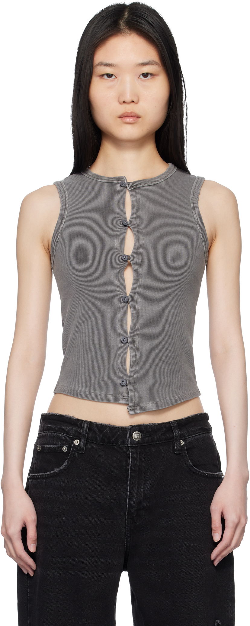 Tanktop Ksubi Ksubi Syndicate Xtra Rework Tank Top Grå | WPS25SI002