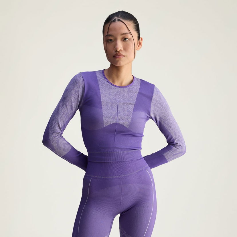 T-shirt adidas Performance adidas by Stella McCartney Seamless Yoga Longsleeve Lilla | JN0541
