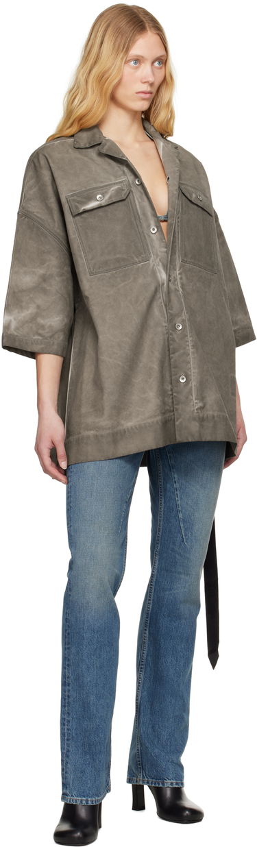 Skjorte Rick Owens Rick Owens DRKSHDW Hollywood Magnum Tommy Shirt Grå | DS01E3206 CVS, 3
