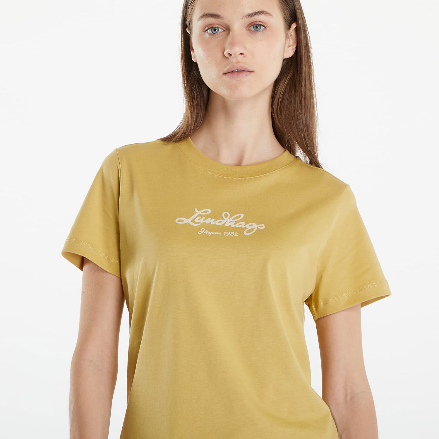 T-shirt Lundhags Lundhags Jarpen Logo T-Shirt Gul | 44318-24-50700, 1