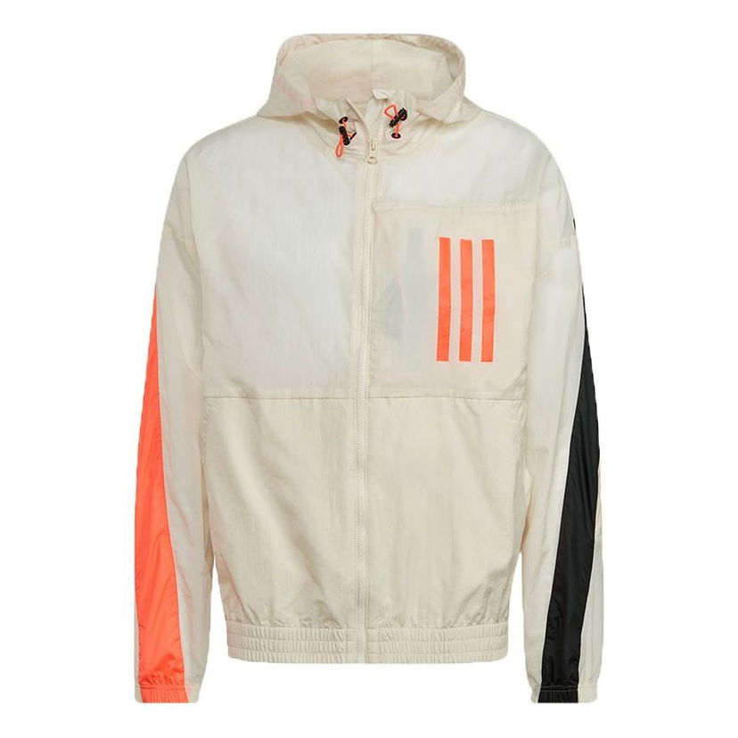 Vindjakke adidas Originals Casual Hooded Windbreaker Jacket Beige | H39836